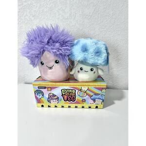 NWT Kellytoy Russ Living on the Veg Mushroom Series 1 #1 TJ & #10 Romy Plushies